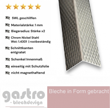 Edelstahl Winkel 5wl